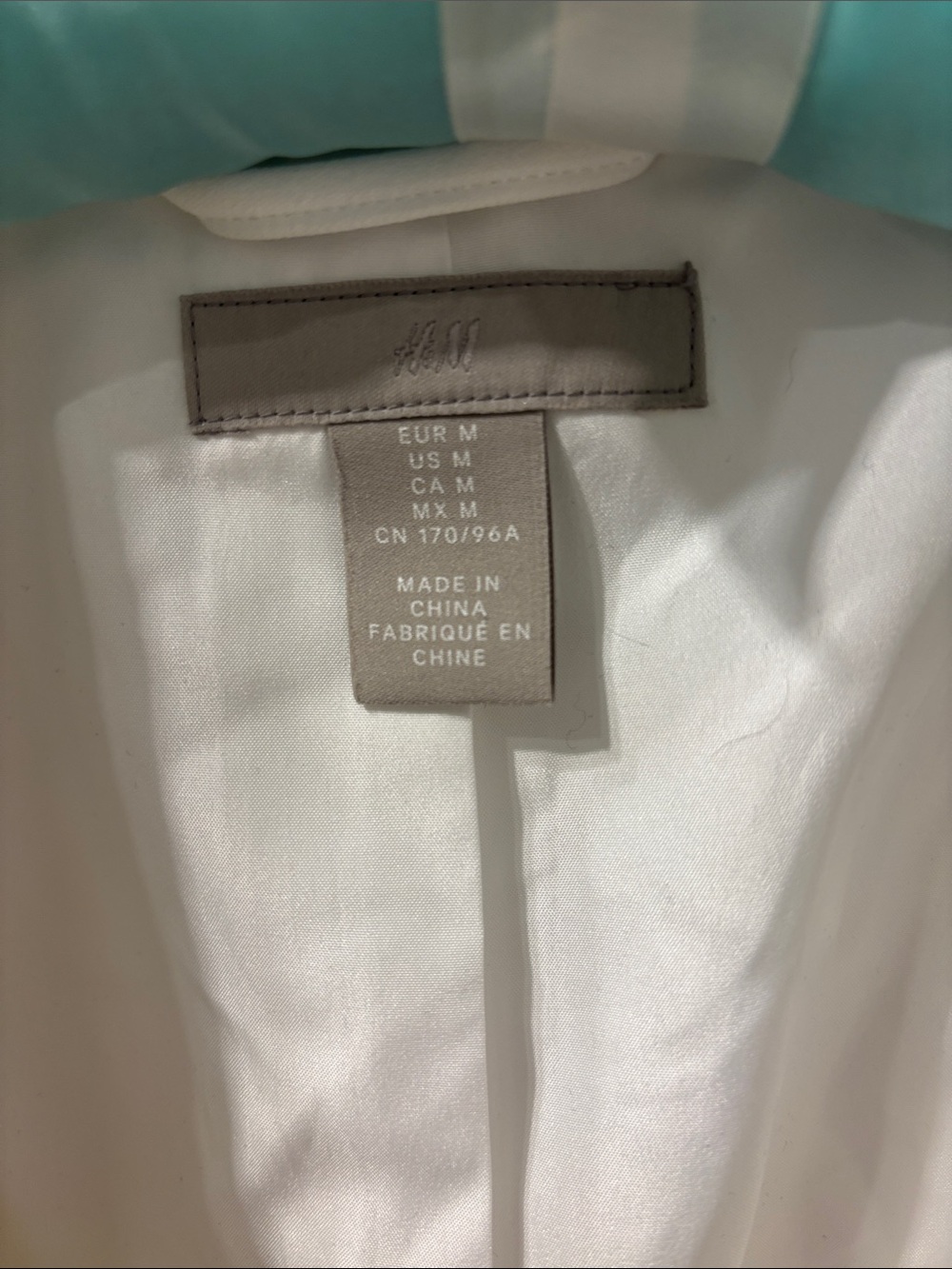 H&M Women’s Double-Breasted Cream Lined Blazer - Picture 2 of 3